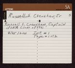 Russell S. Crenshaw oral history interview, April 25, 2001 and June 20, 2001